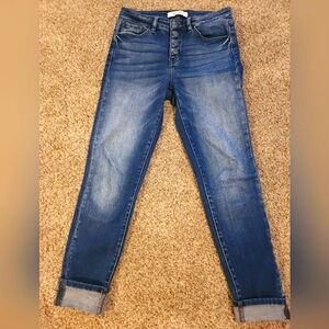 KANCAN  High Rise, Skinny, Button Fly Jeans, Size 27